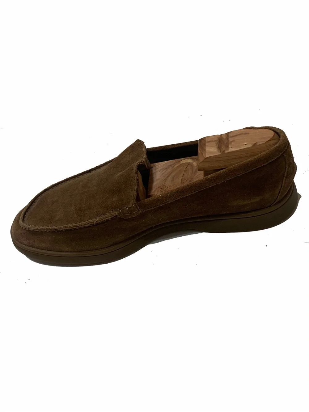 8 / Russell & bromley Men's Brown Suede Slip-On Loafers